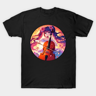 cello anime girl T-Shirt